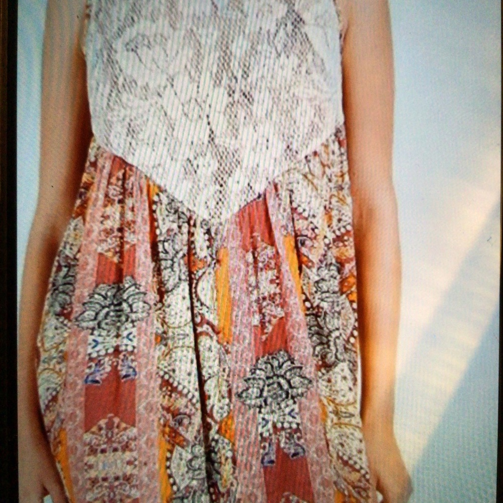 โ๏ธHP๐Free People Count me In Trapeze floral dress - Picture 4 of 10